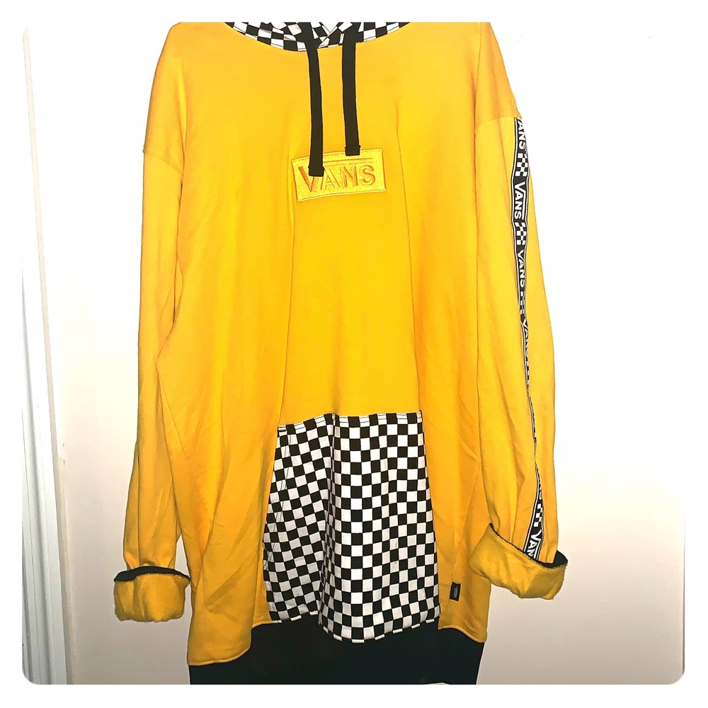 Long yellow vans hoodie